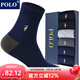 POLO襪子男士商務(wù)襪6雙禮盒裝 秋冬棉襪大碼吸汗舒適御寒保暖百搭男襪 四色六雙【型號8415】 均碼 39-45碼鞋合適