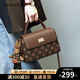 CADUNI KAISER包包女包通勤休閑手提包小眾百搭單肩包生日禮物高級感送女友老婆 【咖啡色】實(shí)用走心 品牌新款洋氣高端輕奢斜挎包