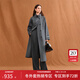 范思藍恩【徐若晗同款】鉆石立裁系列立領(lǐng)雙面呢大衣女秋冬高級感羊毛外套 灰色 M
