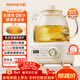 九陽(yáng)（Joyoung）凈萃全玻璃0膠水養生壺  辦公室多功能煮茶器花茶壺 燒水壺恒溫電熱水壺 24h預約保溫 1L WY107