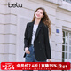 百圖betu女裝2025春季新款西裝百搭時(shí)尚通勤休閑西裝外套女2502T55 黑色 M