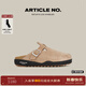 ARTICLE NO.【辛芷蕾同款】勃肯拖鞋包頭半拖鞋軟底厚百搭輕復古牛皮鞋情侶款 沙丘米褐 建議正碼正拍 39