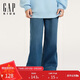 蓋璞女童2025秋季新款水洗寬松闊腿牛仔褲兒童裝長(cháng)褲美版797337
