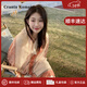 CRANTA KOMEIA圍巾女披肩春秋空調海邊沙灘紗巾棉麻絲巾媽媽生日禮物送女生女友 溫柔橘粉 均碼 高級感送老婆女朋友實(shí)用高檔