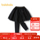 巴拉巴拉（BALABALA）女童打底褲甜美網(wǎng)紗裙褲百搭秋裝潮拜年服 黑色90001 120 cm