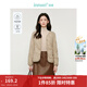茵曼（INMAN）輕薄簡(jiǎn)約無(wú)領(lǐng)短款羽絨馬甲女士2025新款可內搭可外穿薄款外套 卡其色 M