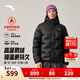 安踏（ANTA）面包羽絨服丨六度芯樊振東同款鵝絨服外套男冬季短款加厚棉服男裝 【鵝絨85% XL155g】基礎黑-5 L (男175)