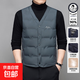 輕薄羽絨馬甲男冬季中年內穿保暖加厚打底背心V領(lǐng)坎肩爸爸裝外套 20919-HB8612灰色 2XL (185) 約150-165斤可穿