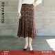 顏域蕾絲鏤空半身裙女春季2026新款高級感輕熟風(fēng)復古包臀顯瘦長(cháng)裙 咖色 S