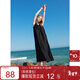 三彩2025夏季新款仿棉麻連衣裙無(wú)袖扭結背心裙寬松長(cháng)裙度假風(fēng)M