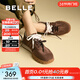 百麗（Belle）彩虹豆復古德訓鞋女低跟輕便運動(dòng)風(fēng)休閑鞋B2085AM5 棕色 37 (235mm)
