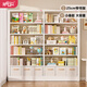 阿格貝貝鋼制書(shū)架25CM厚 圖書(shū)館書(shū)架落地置物架兒童收納繪本架窄柜旗艦版 【六層】旗艦版2M高0.9M寬主架