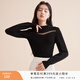 香影【抗起球科技針織衫】2025秋冬季新款打底衫半高領(lǐng)內搭毛衣女 黑色 L