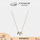 蔻馳（COACH）【禮物】奧萊女士項鏈高級感時(shí)尚百搭飾品禮物 經(jīng)典標志RONDELL項鏈 金色/白色