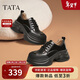 他她TATA厚底小皮鞋女松糕底單鞋女春季制服鞋JK鞋 黑色 35
