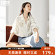 對白（DUIBAI）輕國風(fēng)原創(chuàng  )印花長(cháng)袖襯衫女2026春季新款氣質(zhì)優(yōu)雅獨特漂亮上衣 剪影花 S
