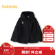 巴拉巴拉【哈利波特IP】童裝女童外套兒童春雙面呢斗篷時(shí)尚洋氣潮 黑色90001 130
