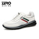 零度zero男鞋時(shí)尚百搭運動(dòng)休閑鞋男皮面厚底舒適潮流戶(hù)外鞋 白色 41