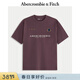 Abercrombie & Fitch美式棉質(zhì)舒適百搭LOGO圖案圓領(lǐng)短袖T恤上衣25秋季男裝123-5087 紅棕色 M (180/100A)