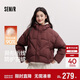 森馬（Semir）90絨子羽絨服女騏驥紅色外套寬松連帽顯瘦三防上衣101125113005