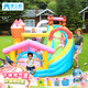 博士豚 充氣城堡室內小型家用淘氣堡大型幼兒園滑梯擺攤兒童跳床玩具 72043-冰淇淋( 雙氣墊款 )