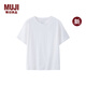 MUJI 女式 涼感薄款天竺編織T恤 女士女款26年夏季新品 FC12CC6S 白色 L （165/88A）