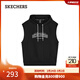 斯凱奇（Skechers）針織連帽無(wú)袖T恤衫時(shí)尚成毅同款L124U177 碳黑/0018 L