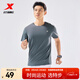 特步運動(dòng)t恤短袖男夏裝新款跑步速干衣薄款訓練服半袖運動(dòng)上衣polo衫 【綜合訓練】海巖灰0050 L 175