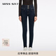 MISS SIXTY2025冬季新款含羊絨牛仔褲女三環(huán)高腰顯瘦緊身鉛筆褲 深藍 27