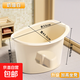 兒童浴盆塑料泡澡桶加厚可坐寶寶游泳桶家用嬰兒沐浴桶大號洗澡桶 奶白色小號浴桶 兒童浴桶