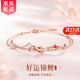 AIF999足銀好運錦鯉手鏈女百日誓師考試高考加油18歲成人禮物送女生 好運錦鯉雙層手鏈+七倉發(fā)不刻字