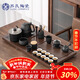 蘇氏陶瓷茶具套裝胡桃木色國潮風(fēng)輕奢粗陶茶具自動(dòng)燒水壺整套茶臺國家補貼