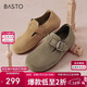 百思圖24秋商場(chǎng)同款通勤勃肯鞋平跟女單鞋BG196CM4 杏色 39
