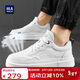 海瀾之家HLA男鞋百搭簡(jiǎn)約小白鞋男透氣舒適休閑鞋男 E232白色43