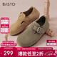 百思圖24秋商場(chǎng)同款通勤勃肯鞋平跟女單鞋BG196CM4 杏色 38