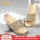 卡賓輕奢拖鞋男夏季時(shí)尚居家軟底一字拖男百搭戶(hù)外輕便涼拖鞋男沙灘鞋 米色 41 【雙碼41-42】