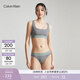 Calvin Klein內衣【悅動(dòng)引力帶】女ck薄墊U領(lǐng)輕運動(dòng)無(wú)鋼圈美背背心式文胸 P7E-英雄灰 M  推薦75B-85A