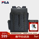 FILA【黑武士】斐樂(lè )官方2026新款男時(shí)尚休閑翻蓋背包電腦雙肩包 正黑色-BK XS