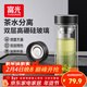 富光玻璃杯茶水分離泡茶杯子高硼硅雙層玻璃杯水杯大容量生日伴手禮物