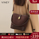 viney新款斜挎包包女包牛皮水桶包高級感生日情人節禮物送女友老婆 【咖啡色】新年送女生實(shí)用高級感品牌手提包 輕奢時(shí)尚百搭大容量通勤單肩包