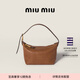 MiuMiu【禮物】繆繆女士Nappa羊皮革迷你手提包單肩包 橡木色
