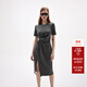 ONLY2025秋季新款時(shí)尚休閑中長(cháng)款開(kāi)叉收腰顯瘦連衣裙女|125161012 S03 深花灰色 M