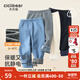 齊齊熊（ciciibear）[370G一體絨]齊齊熊寶寶打底褲加絨加厚褲子冬款嬰幼兒保暖褲長(cháng)褲 牛仔藍 90