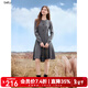 百圖betu女裝2025秋季新款連衣裙氣質(zhì)灰顯白簡(jiǎn)約顯瘦裙子女2509T98 灰色 S