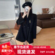 GARNUO黑色小西裝外套女2026春秋新款小個(gè)子高級感兩件套裝寬松休閑西服 黑色西服【不含胸針】 XS【80-100斤】