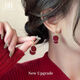 DAISY DREAM999純銀針滴釉圓片耳釘紅色新年本命年過(guò)年氣質(zhì)耳飾品2026年新款 【999銀針】滴釉圓片耳釘