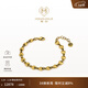 MONOLOGUE獨白鏈金主義足金復古黃金愛(ài)心手鏈多款禮物送女生新年禮物 MR1196 16.25cm
