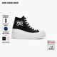 ANN ANDELMAN【明星同款】Mega Plimsolls休閑通勤高幫帆布鞋厚底 黑色 （建議拍大一碼） 37 (235mm)