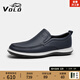 VOLO犀牛男鞋一腳蹬商務(wù)休閑皮鞋輕底真皮套腳低幫鞋豆豆鞋懶人鞋秋季 藍色 【手工縫線(xiàn)加固】 38