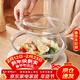 格娜斯雙耳透明耐熱玻璃碗大號帶蓋微波爐專(zhuān)用碗湯碗面碗沙拉碗餐具1.5L